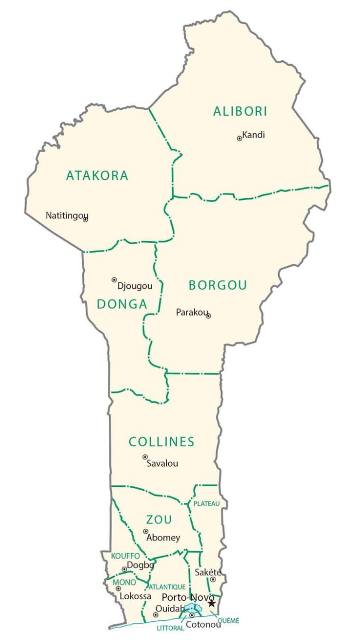 Carte du Bénin